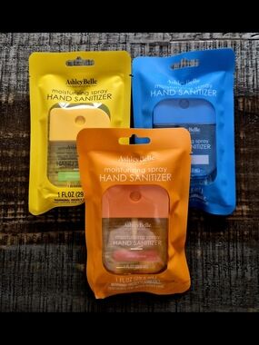 3 Ashley Belle Various Scents Moisturizing Spray Hand Sanitizers New Sealed